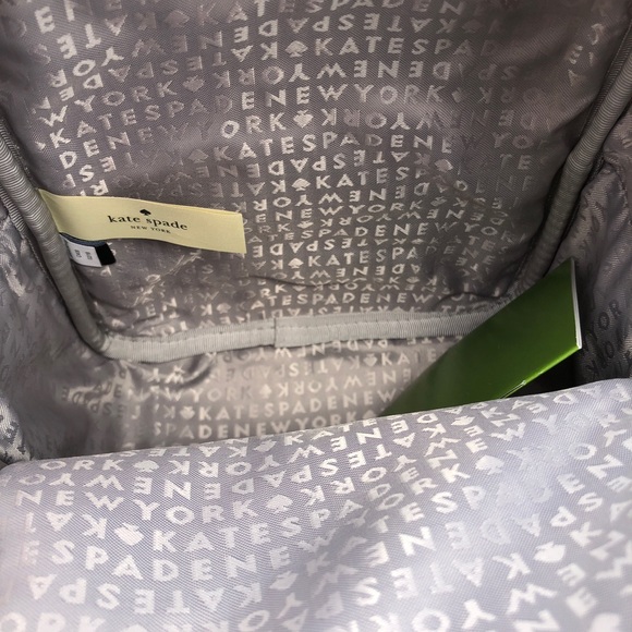 NWT Kate Spade Mini Bradley nylon backpack gray - Picture 7 of 7